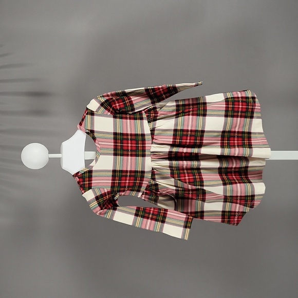 Hanna Andersson Long Sleeve Skater Dress w/ Pockets in Family Holiday Plaid, 2T - Picture 1 of 4